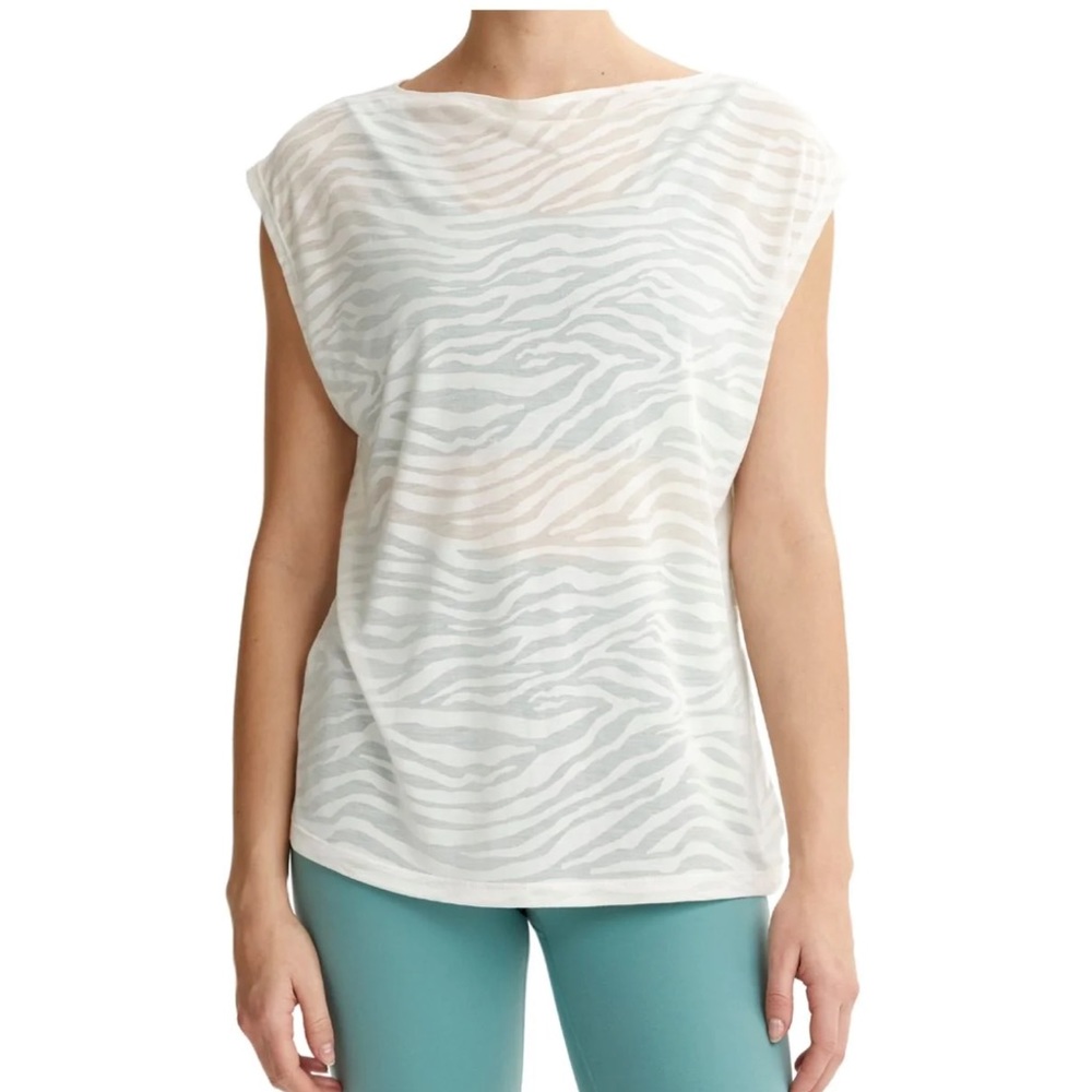 Varley Emmett Burnout Tee in Vanilla